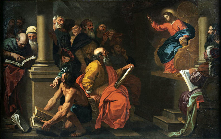 Christ among the Doctors Painting by Giovanni Battista Merano