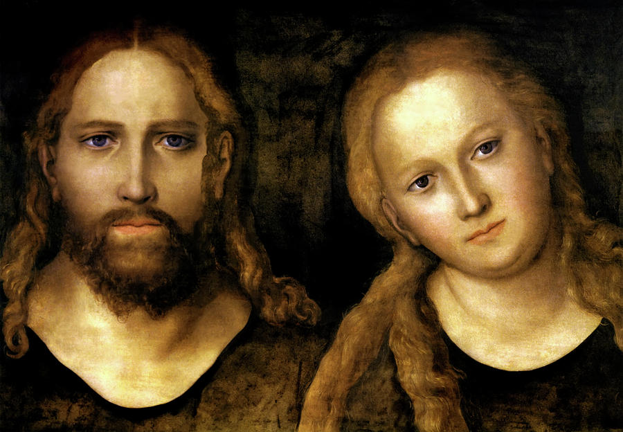 Christ and Mary Painting by Lucas Cranach the Elder