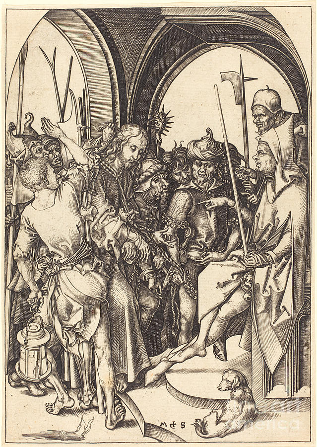 Christ Before Annas Drawing by Martin Schongauer - Fine Art America