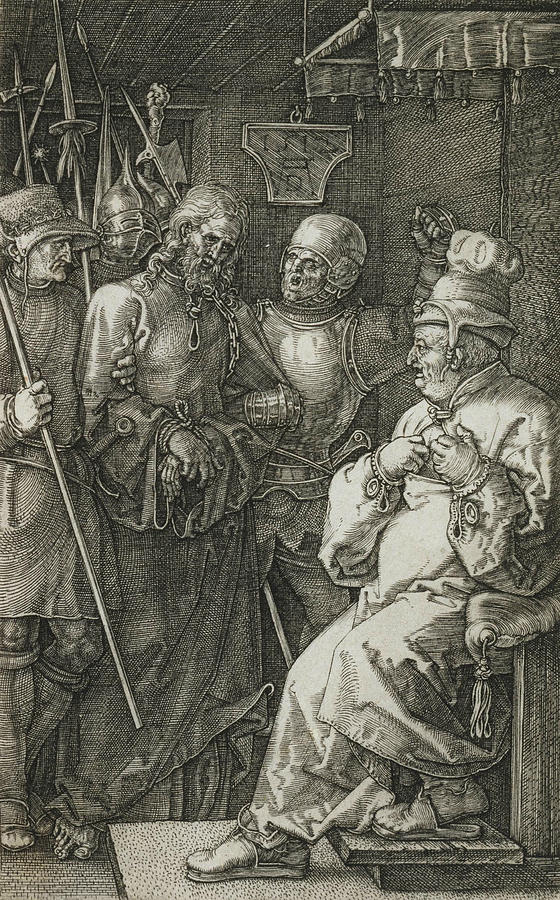 Christ Before Caiaphas Relief by Albrecht Durer