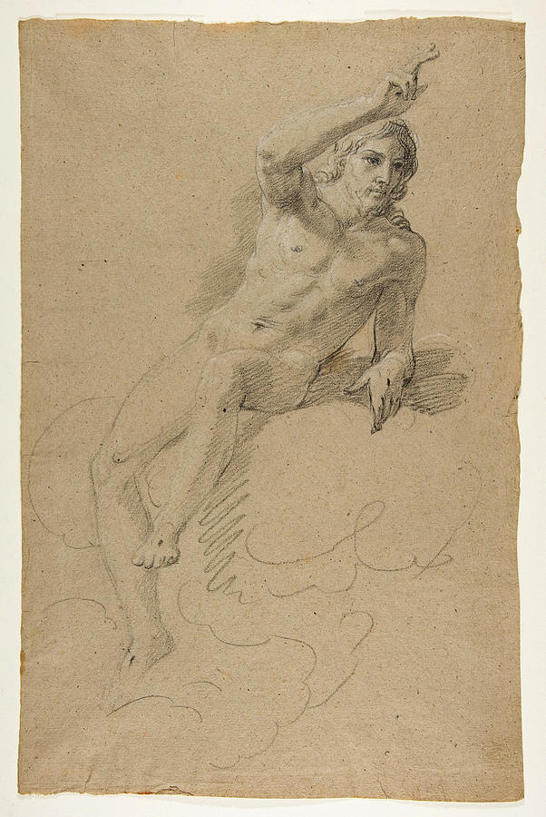 Christ Blessing Drawing by Giacomo Zoboli