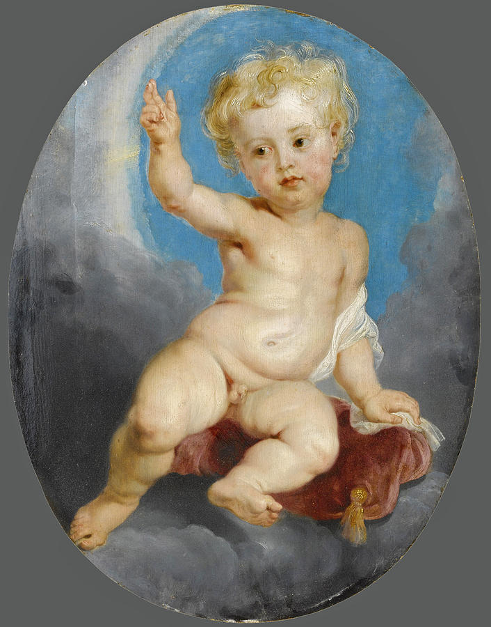Christ blessing Painting by Studio of Peter Paul Rubens