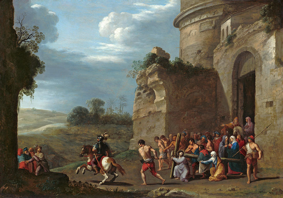 Christ Carrying the Cross Painting by Cornelis van Poelenburch