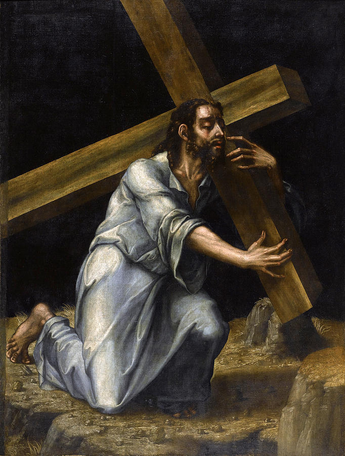 Christ carrying the Cross Painting by Luis de Morales