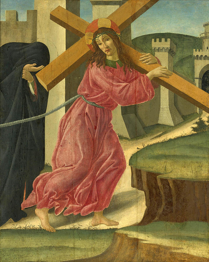 Christ carrying the Cross Painting by Sandro Botticelli and Studio