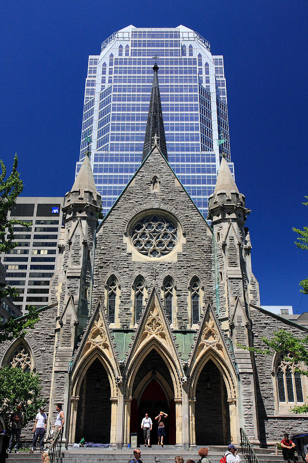 Christ Church Cathedral downtown Montreal City Photograph by Pierre Leclerc Photography