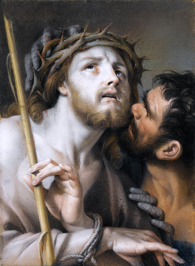 Christ crowned with Thorns Drawing by Francesco Pavona