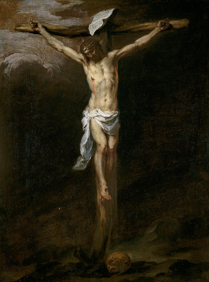 Christ Crucified Painting by Bartolome Esteban Murillo