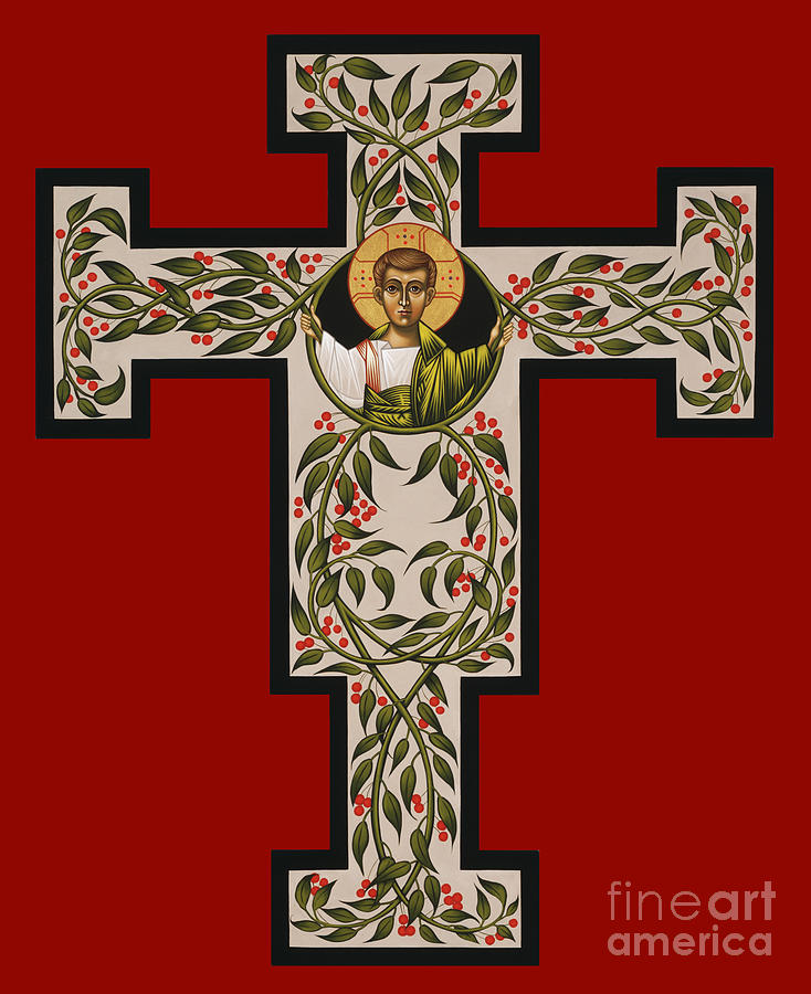 Christ Emmanuel Flowering Cross 018 Painting by William Hart McNichols