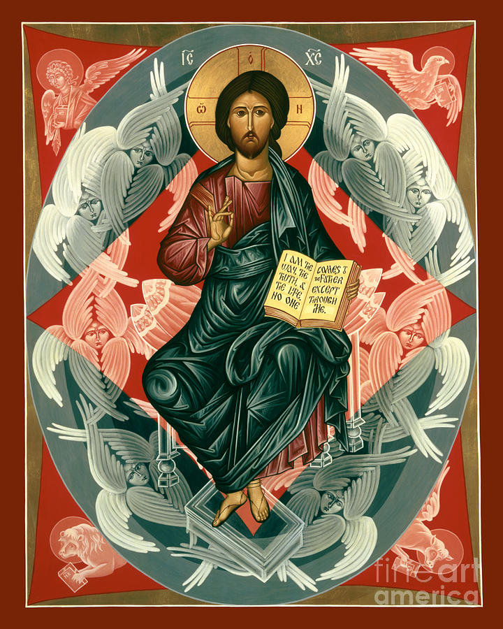Christ Enthroned - RLCEN Painting by Br Robert Lentz OFM
