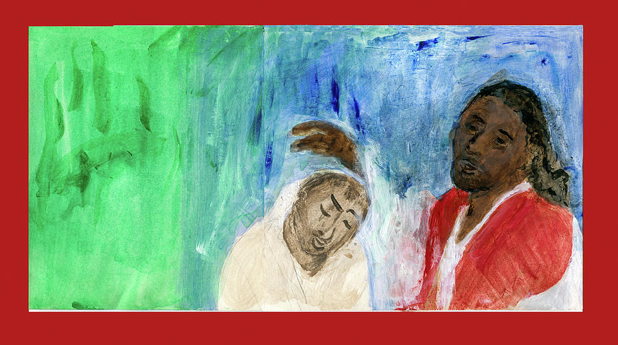Christ heals the leper by Claremaria Vrindaji Bowman Christ heals the leper by Claremaria Vrindaji Bowman
