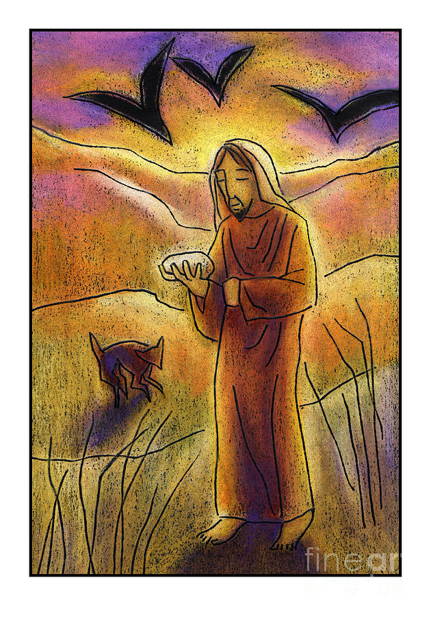 Christ in the Desert - JLCID Painting by Julie Lonneman