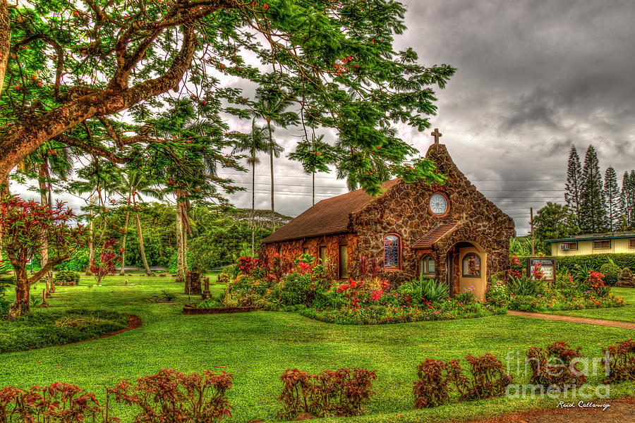 Kauai Hawaii Christ Memorial Episcopal Church Kilauea Kauai Architectural Art Photograph by Reid Callaway