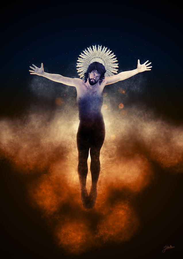 Nude Digital Art - Christ of the Cosmos by Joaquin Abella