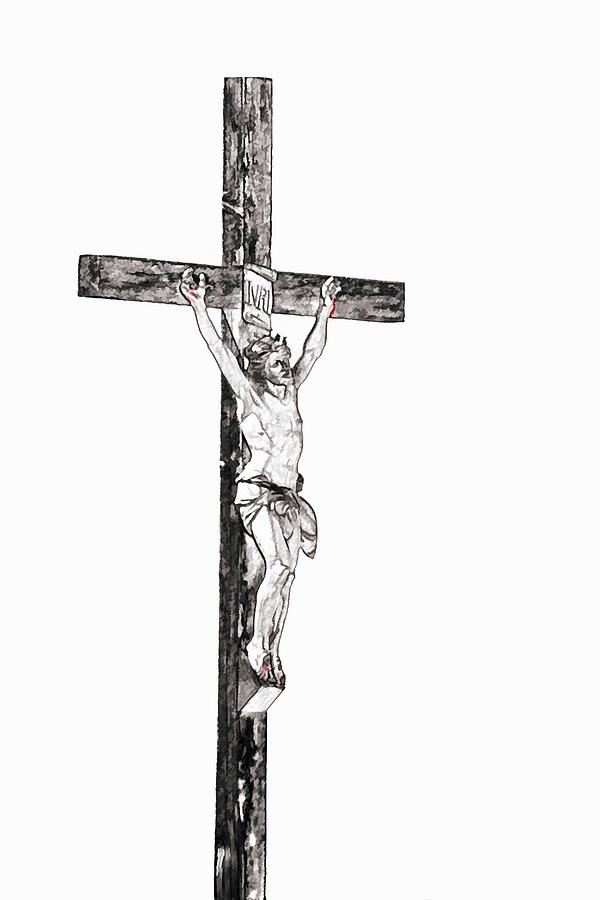 Jesus Christ Digital Art - Christ On Cross by MaryAnn Janzen