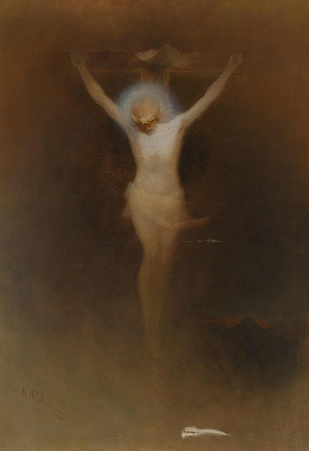 Christ on the Cross Painting by Karl Wilhelm Diefenbach