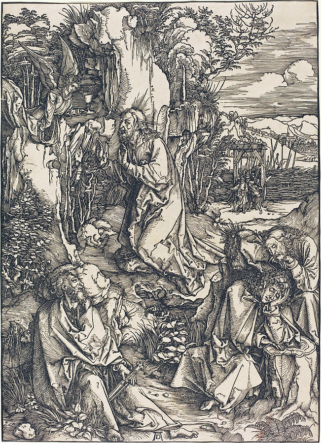Christ on the Mount of Olives Drawing by Albrecht Durer