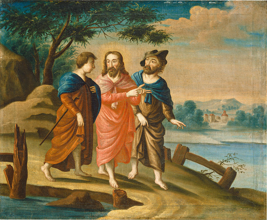 Christ On The Road To Emmaus Painting by American 18th Century - Pixels ...