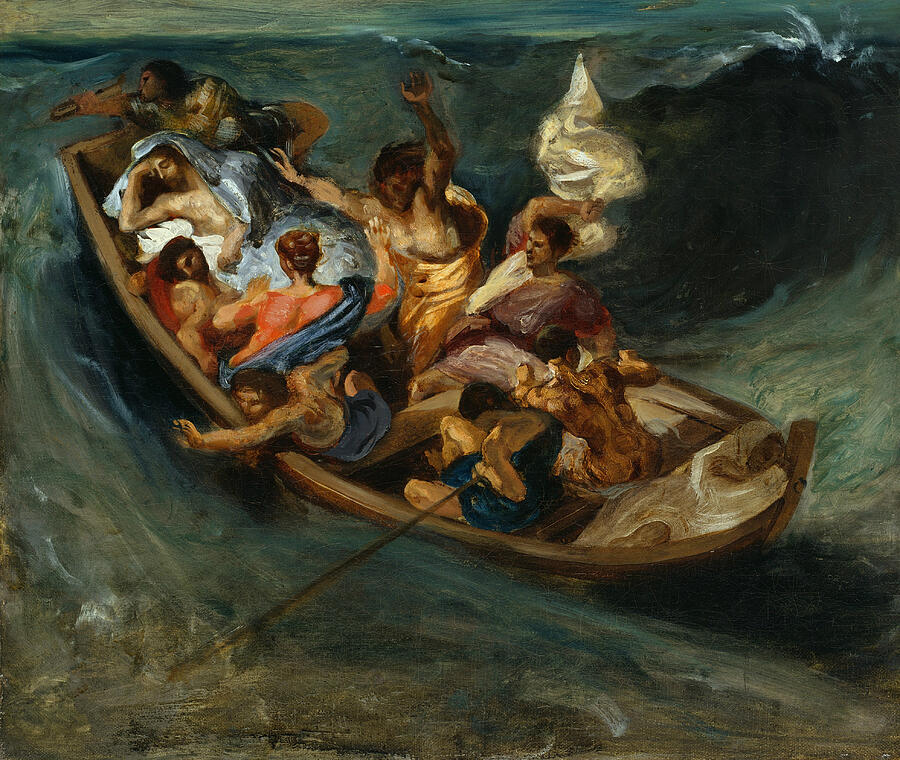 Christ on the Sea of Galilee, from 1841 Painting by Eugene Delacroix
