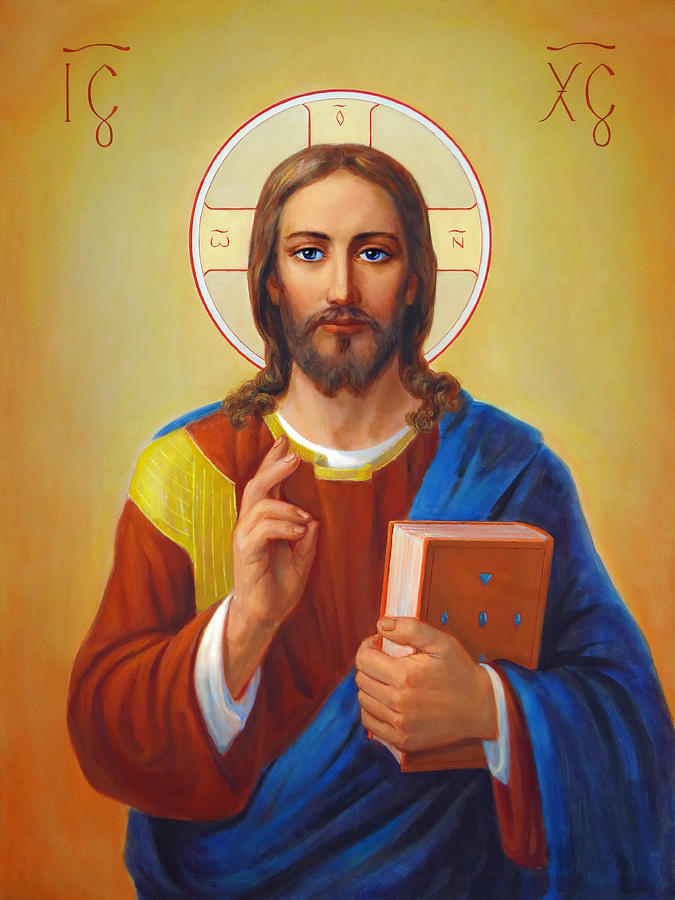 Christ Pantocrator - Cristo Pantocratore Painting by Svitozar Nenyuk