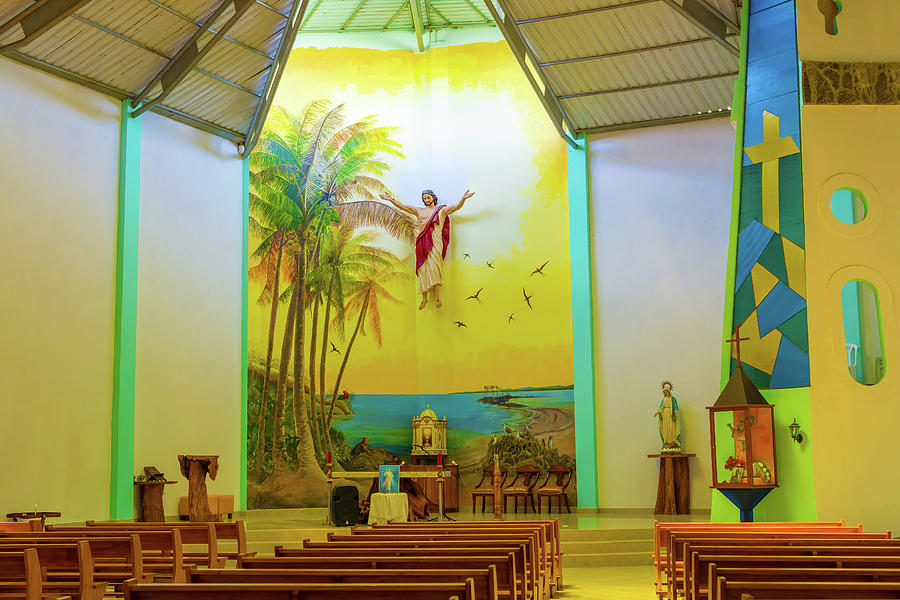 Christ Saviour parish church on Isabela island in Galapagos Photograph by Marek Poplawski