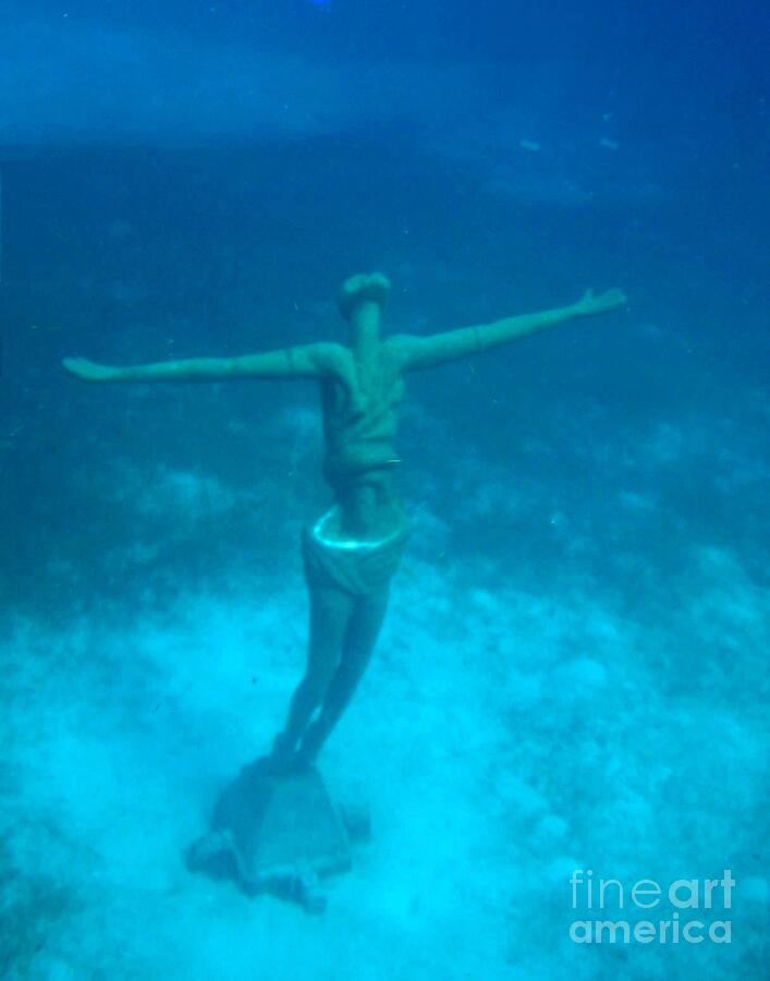 Christ statue Chankanaab Marine Park Cozumel Mexico Photograph by Charlene  Cox - Fine Art America