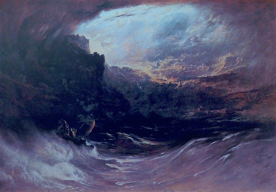 Christ Stilleth the Tempest Painting by John Martin