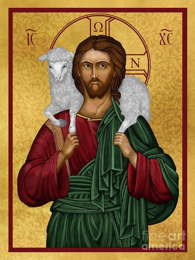 Christ the Good Shepherd Digital Art by Lawrence Klimecki