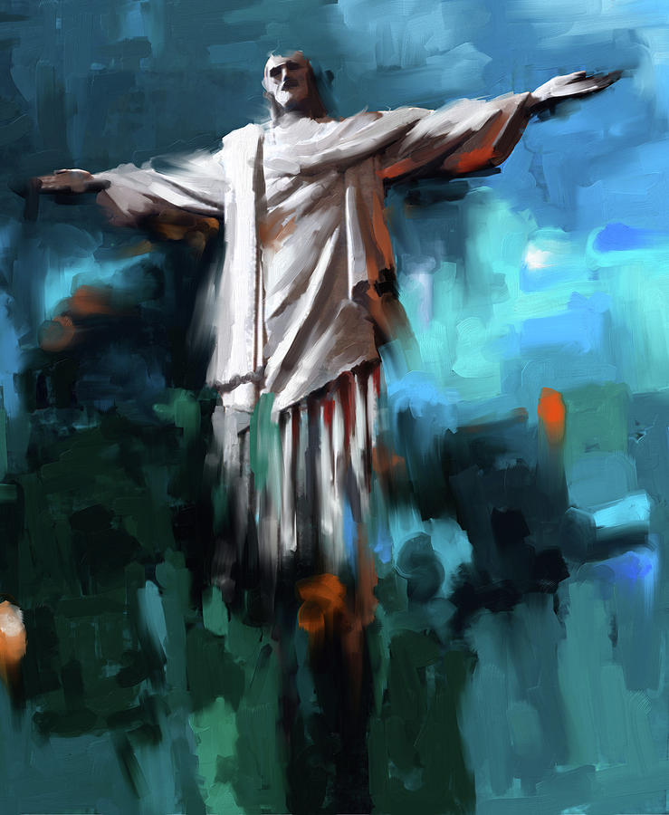 Christ The Redeemer 429.3 Painting by Mawra Tahreem