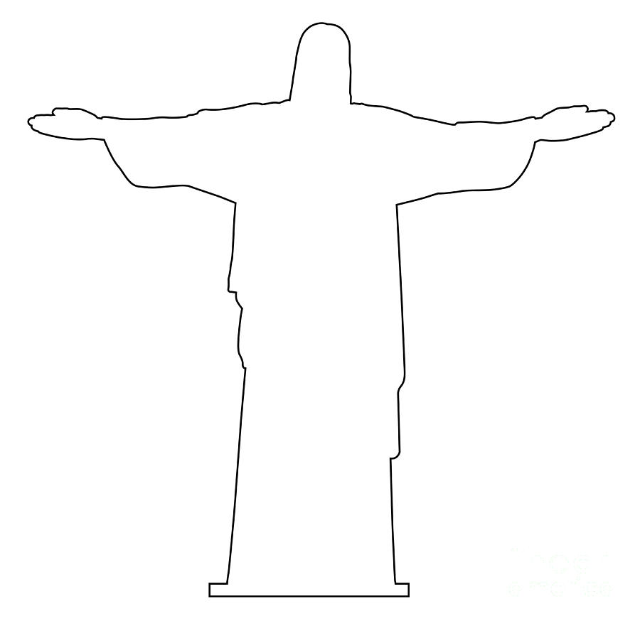 Статуя Христа силуэт