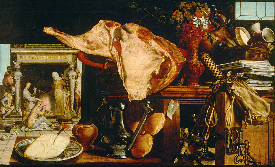 Christ with Mary and Martha Painting by Pieter Aertsen