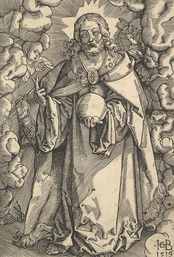 Christ with the Orb of the World in His Left Hand Relief by Hans Baldung Grien