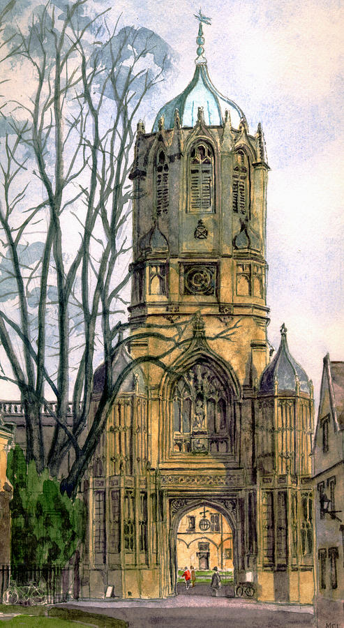 Christchurch College Oxford Painting by Mike Lester