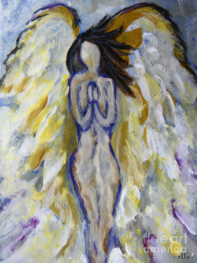 Christian Art - Ministering Angel Painting by Ella Kaye Dickey