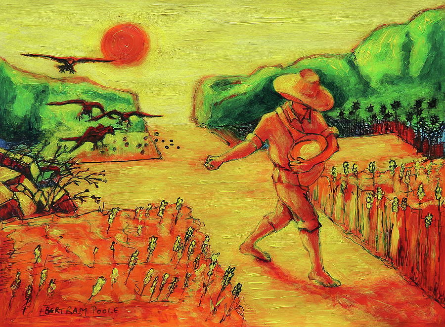 Christian Art Parable of the Sower artwork T Bertram Poole Painting by Thomas Bertram POOLE