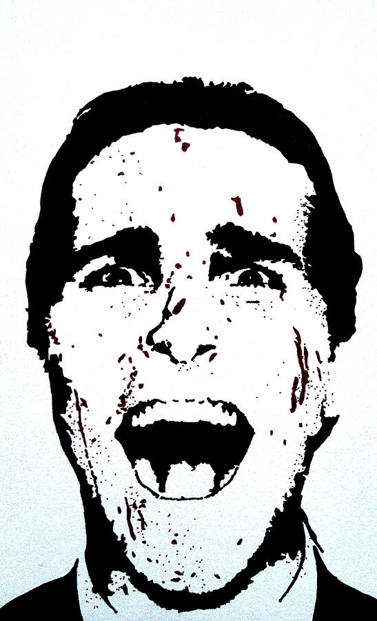 American Psycho Drawing - Christian Bale by Deborah Lepor