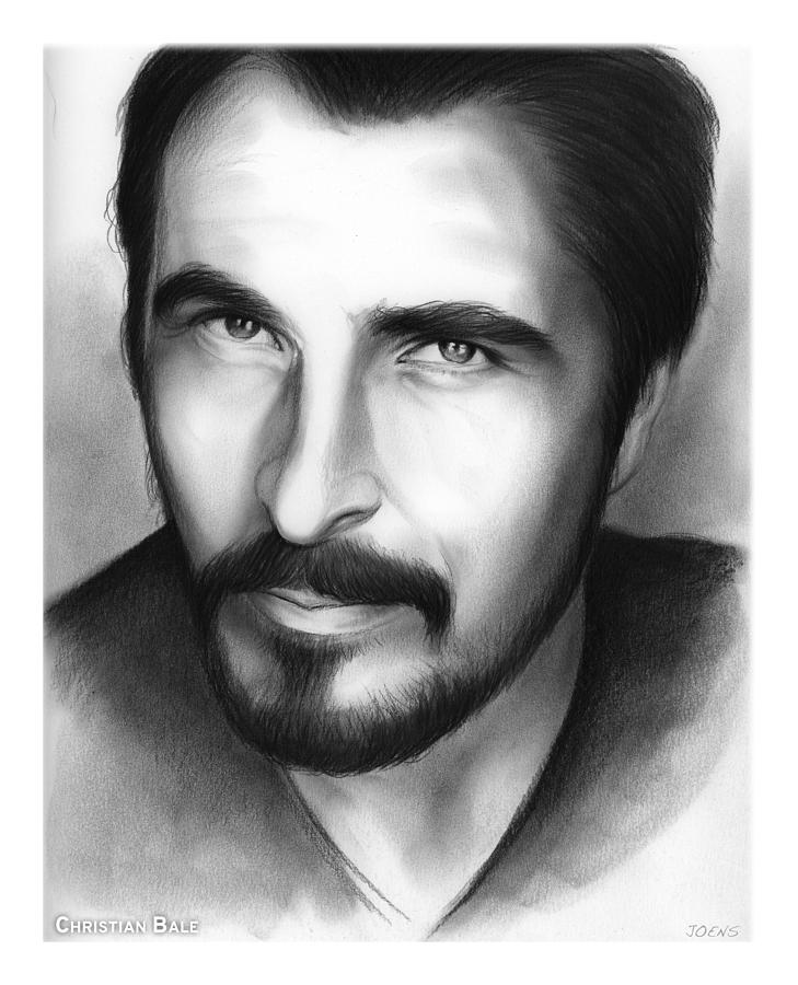 Christian Bale Drawing - Christian Bale by Greg Joens
