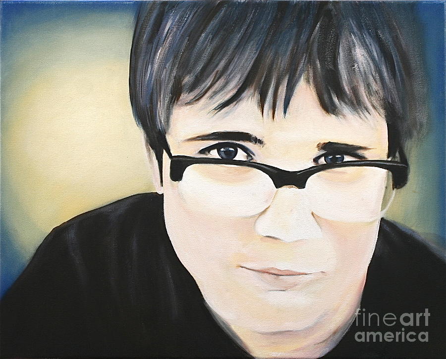 Portrait Painting - Christian by Fiona Jack   