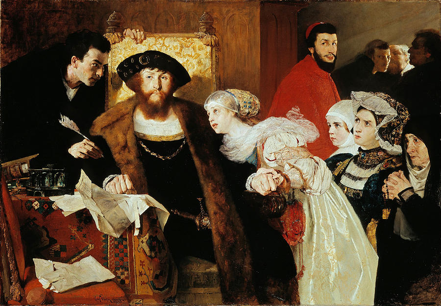 Famous Paintings Painting - Christian II signing the Death Warrant of Torben Oxe by Eilif Peterssen