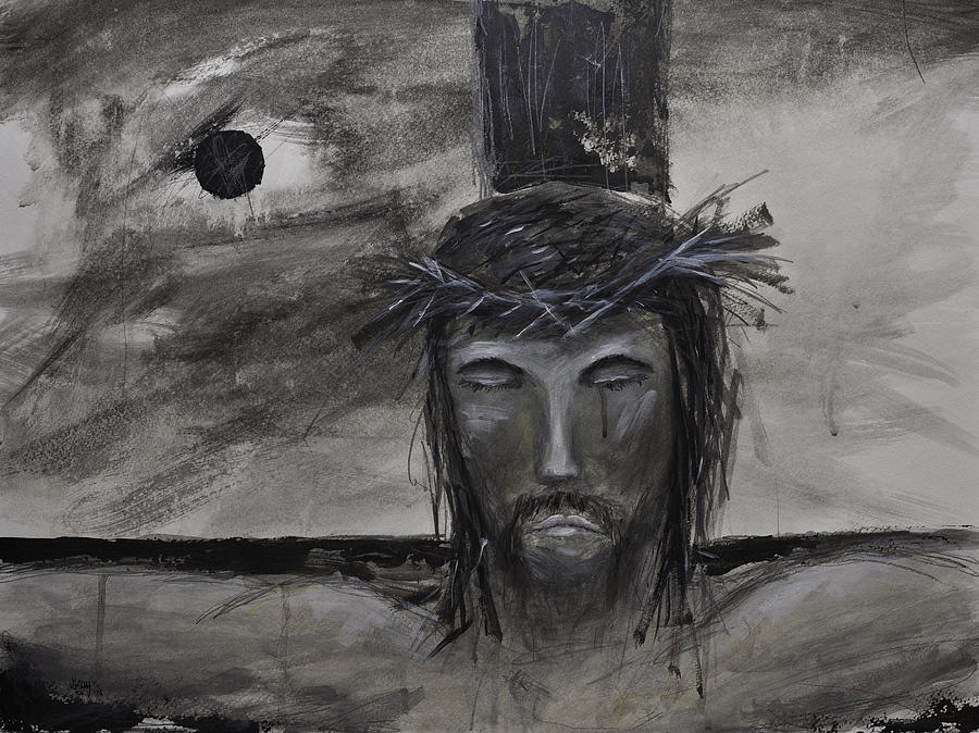 Christian JESUS Acrylic Painting on Fine Art Paper Painting by Gray  Artus