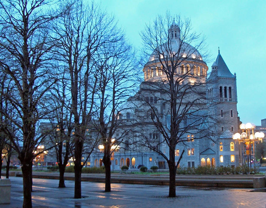 Christian Science Center at Night Photograph by Frank Winters