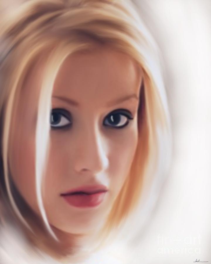 Christina Aguilera 2000 Painting by Jack Bunds