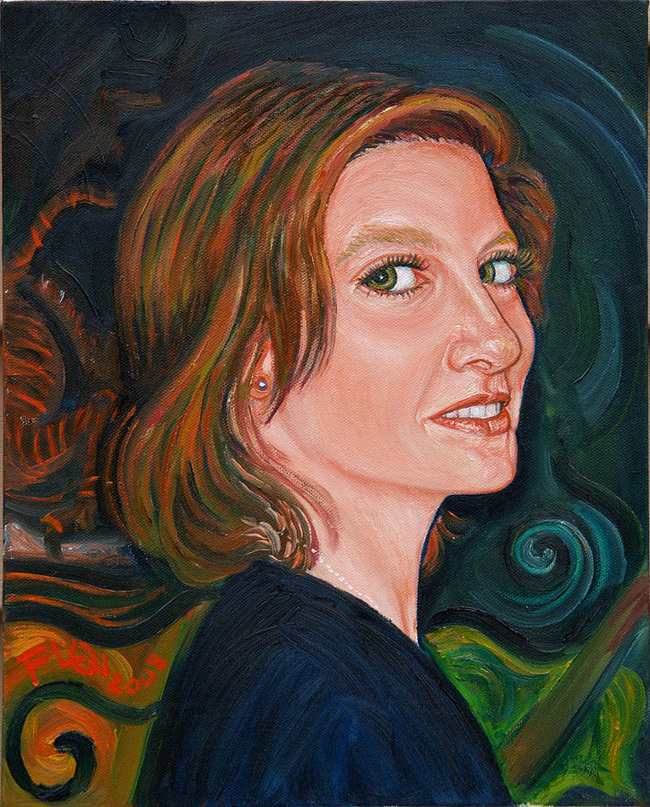 Portrait Painting - Christina by Alejandro Flores