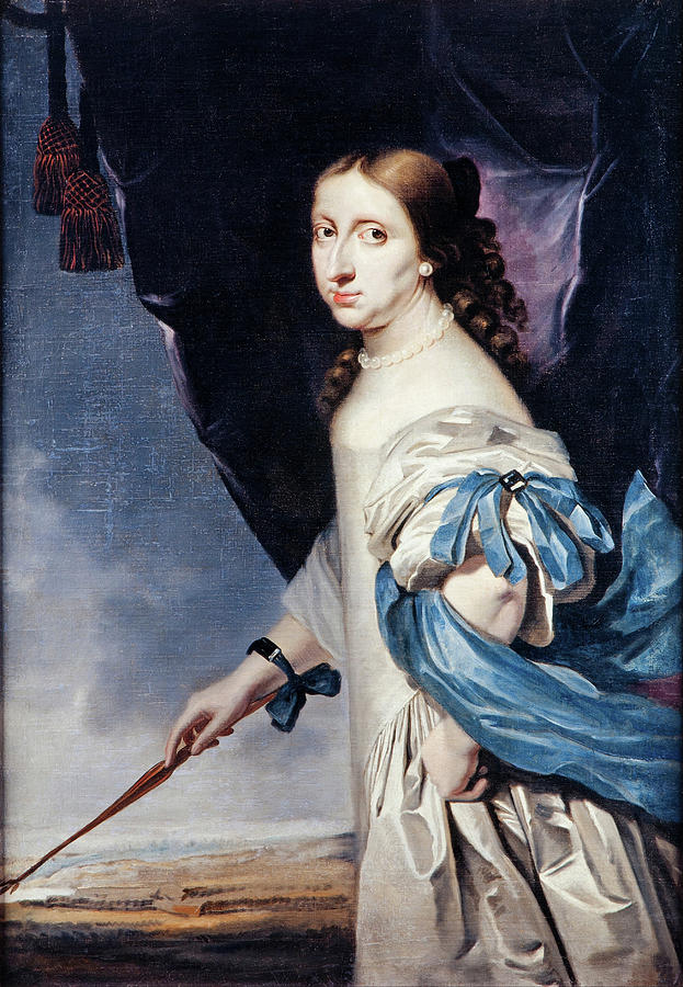 Famous Paintings Painting - Christina of Sweden by Abraham Wuchters
