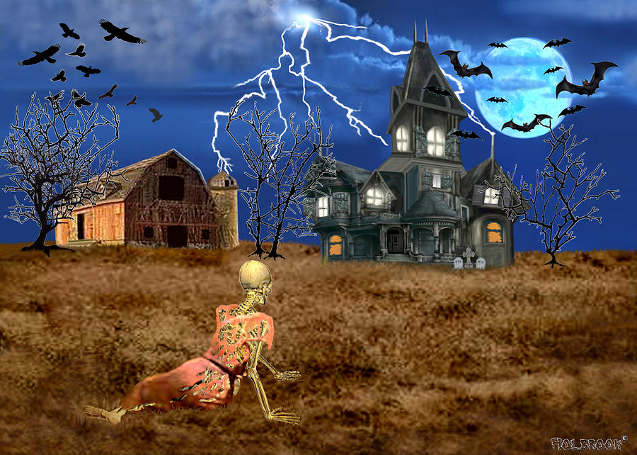 Halloween Digital Art - Christinas Other World by Glenn Holbrook