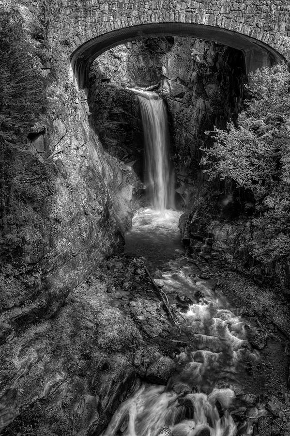 Christine Falls in Black and White Photograph by Mark Kiver