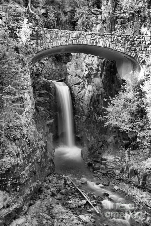 Christine Falls In The Canyon Black And White Photograph by Adam Jewell