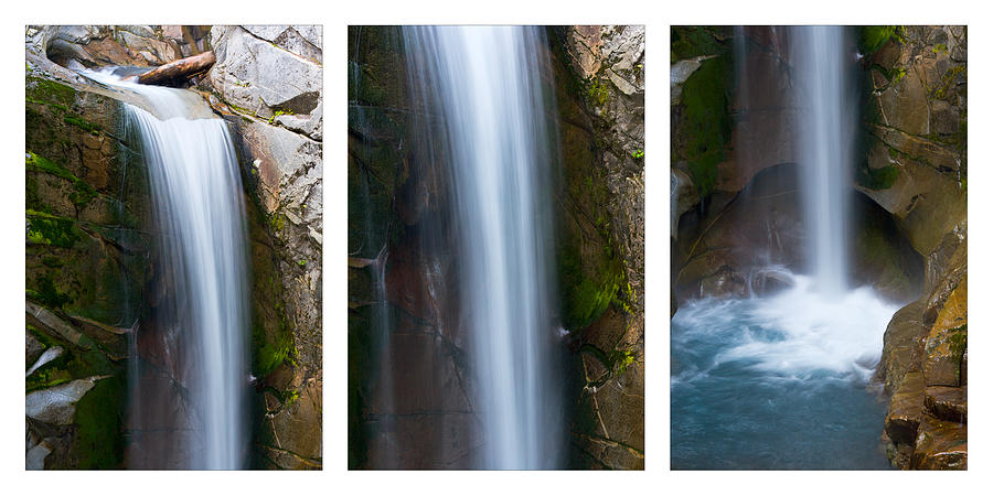 Christine Falls Triptych Photograph by Michael Russell