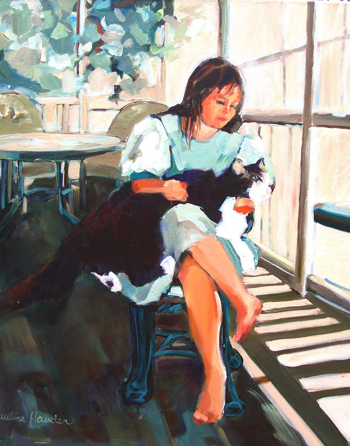 Impressionism Painting - Christines Kitty by Pauline Hauder