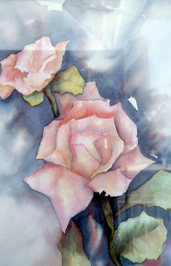 Christines Roses Painting by Mary Silvia